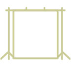 Line icon of a photography backdrop on a stand.